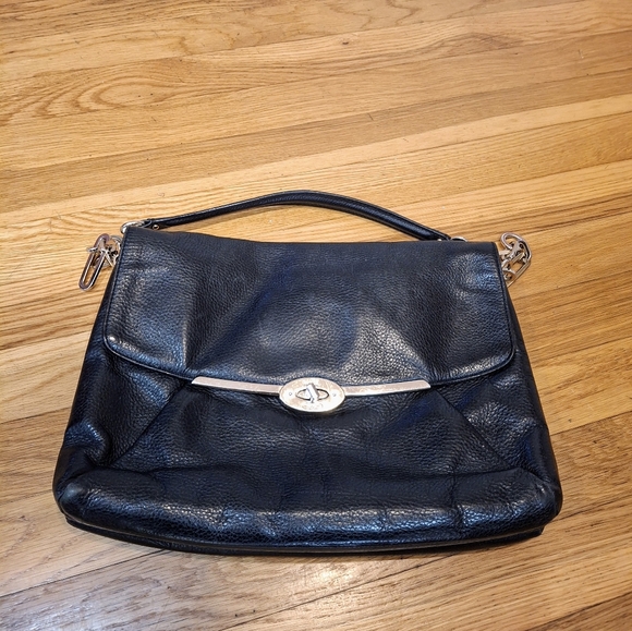 Coach Black Leather Madison Shoulder Bag Clutch  Black Coach - Picture 6 of 6